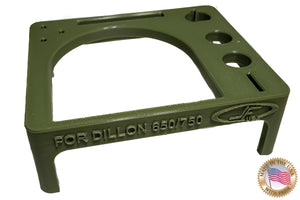 Dillon 650 and 750  Toolhead Bench Stand Holder with caliber engraving by JOFER USA