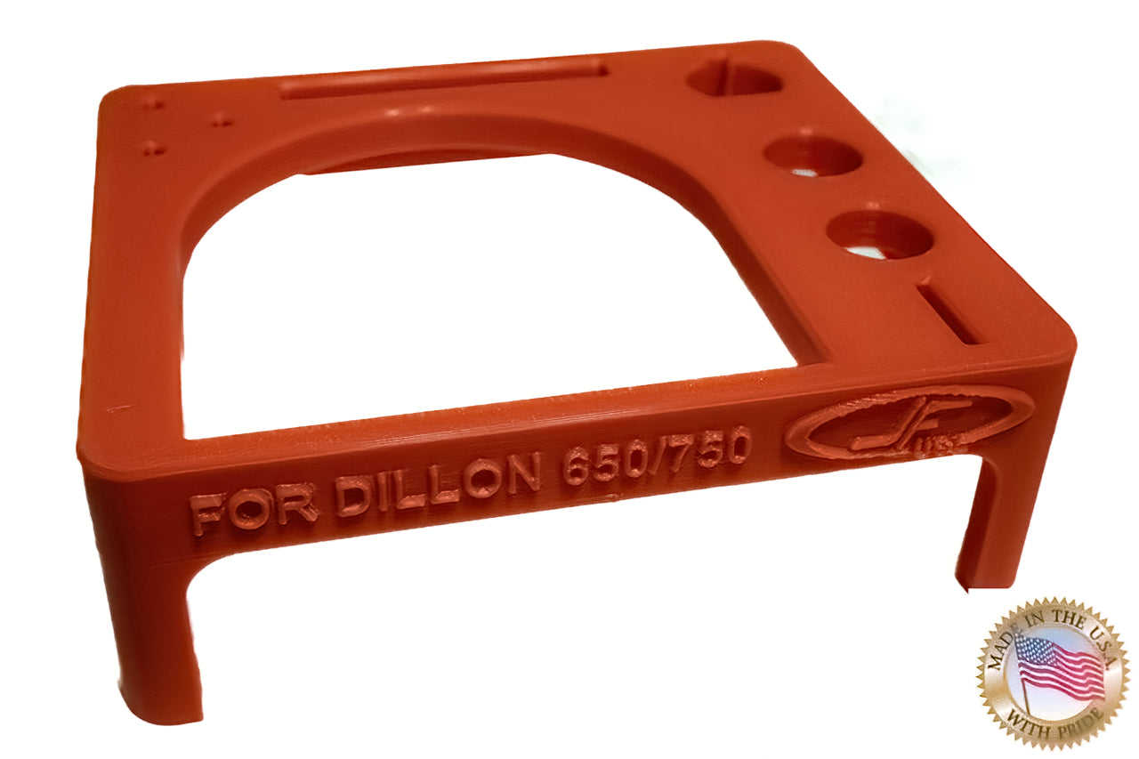 Dillon 650 and 750  Toolhead Bench Stand Holder with caliber engraving by JOFER USA